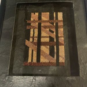 “Copper Abstract”—Artist-quality framed beadwork